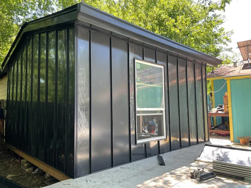 Black standing seam metal wall panels for Metal Roof Installation in Surprise